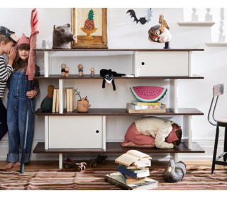 Mini Library  White/Walnut - Oeuf NYC